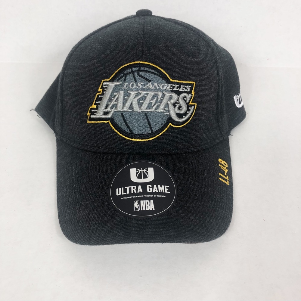 NWT NBA LA Lakers LL-48 Black Yellow Ultra Game Hat | OSFA